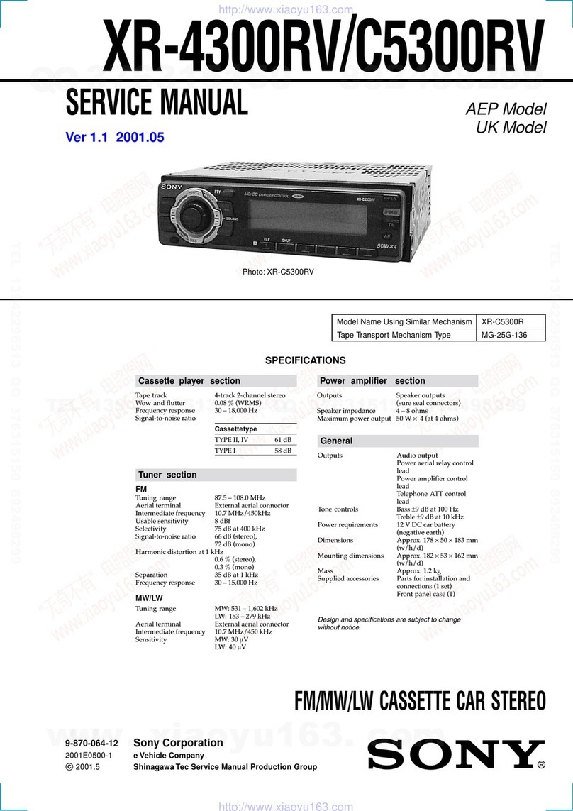 Sony XR-4300RV Service manual