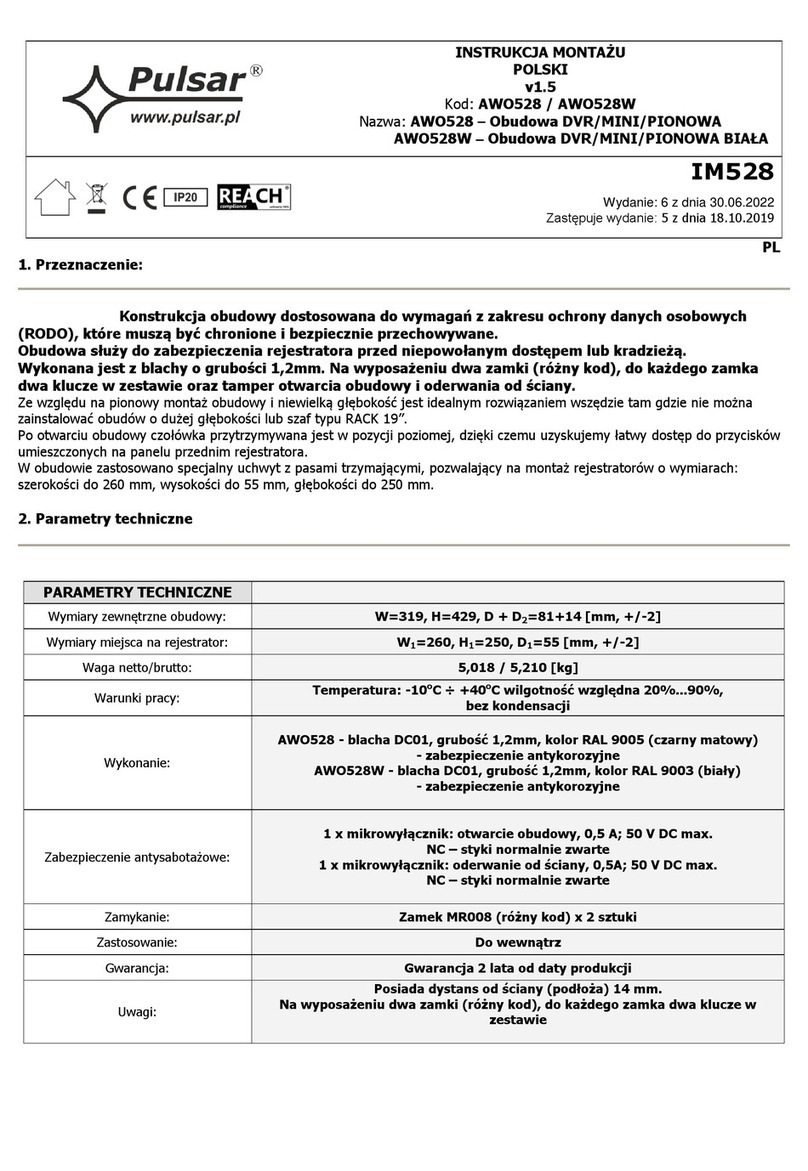 Pulsar AWO528 User manual