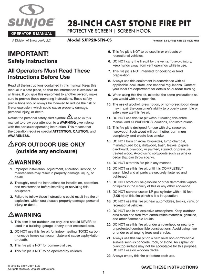 SNOWJOE SUNJOE SJFP28-STN-CS User manual
