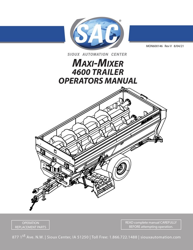 SAC MAXI-MIXER 4600 TRAILER Operator's manual