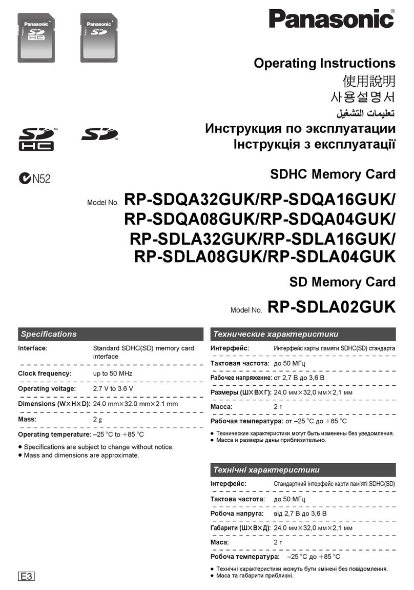 Panasonic RP-SDLA02GUK User manual