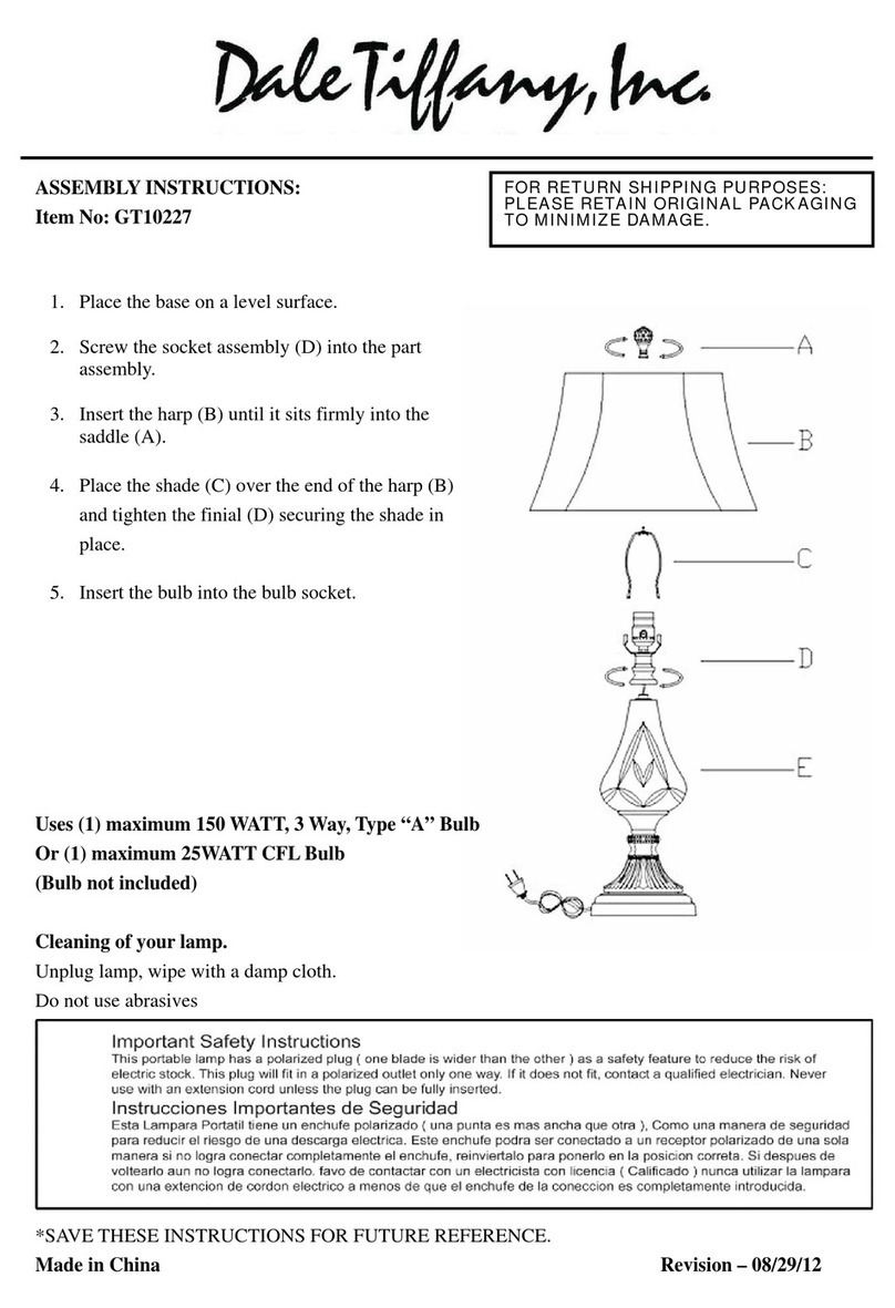 Dale Tiffany GT10227 Assembly instructions