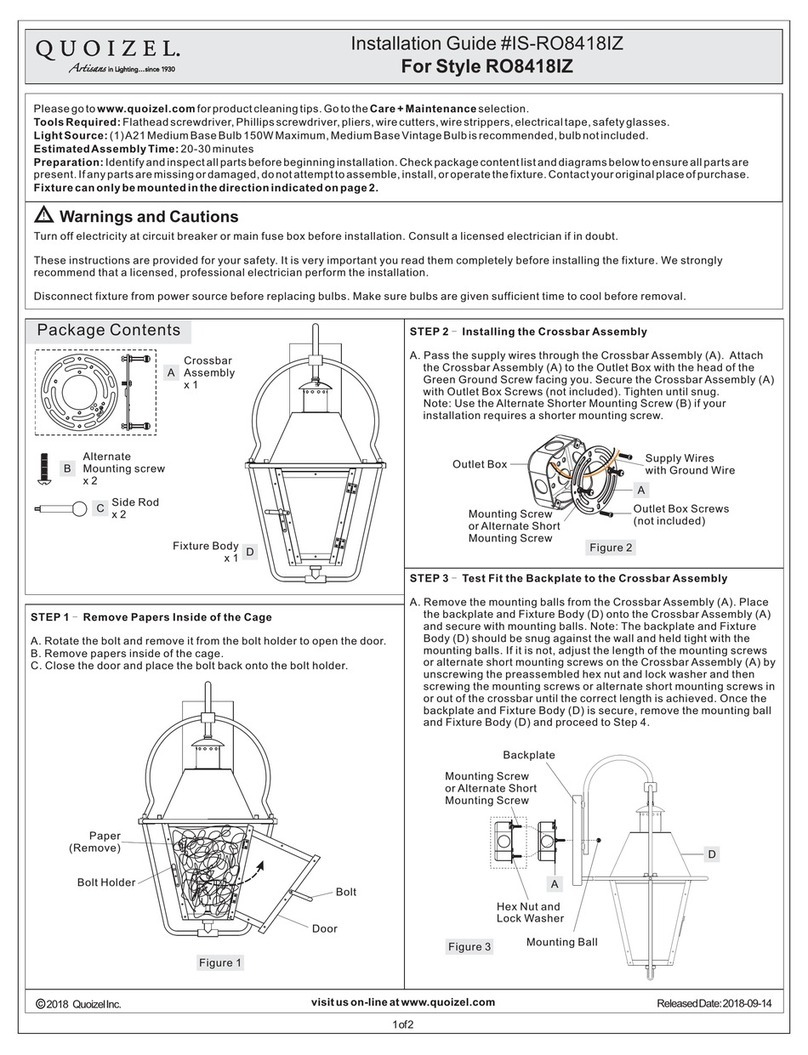 Quoizel IS-RO8418IZ User manual