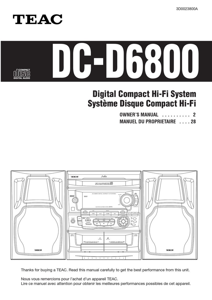 Teac DC-D6800 owner's manual