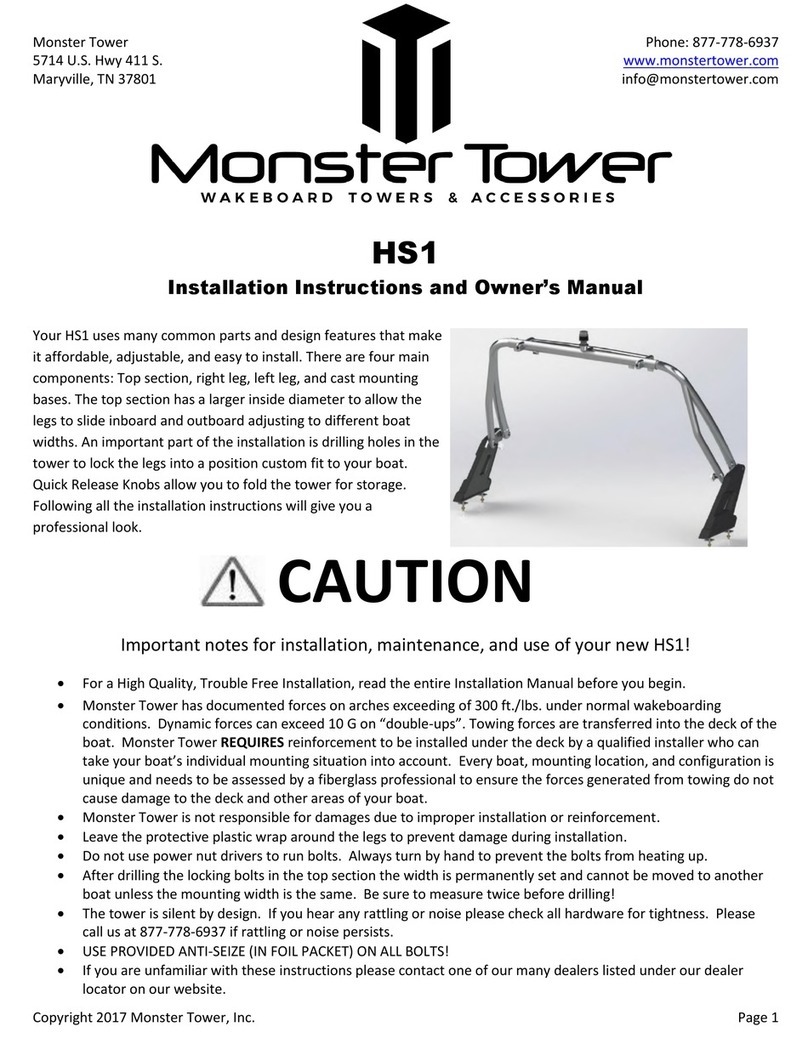 monster tower HS1 Installation instructions and owner's manual