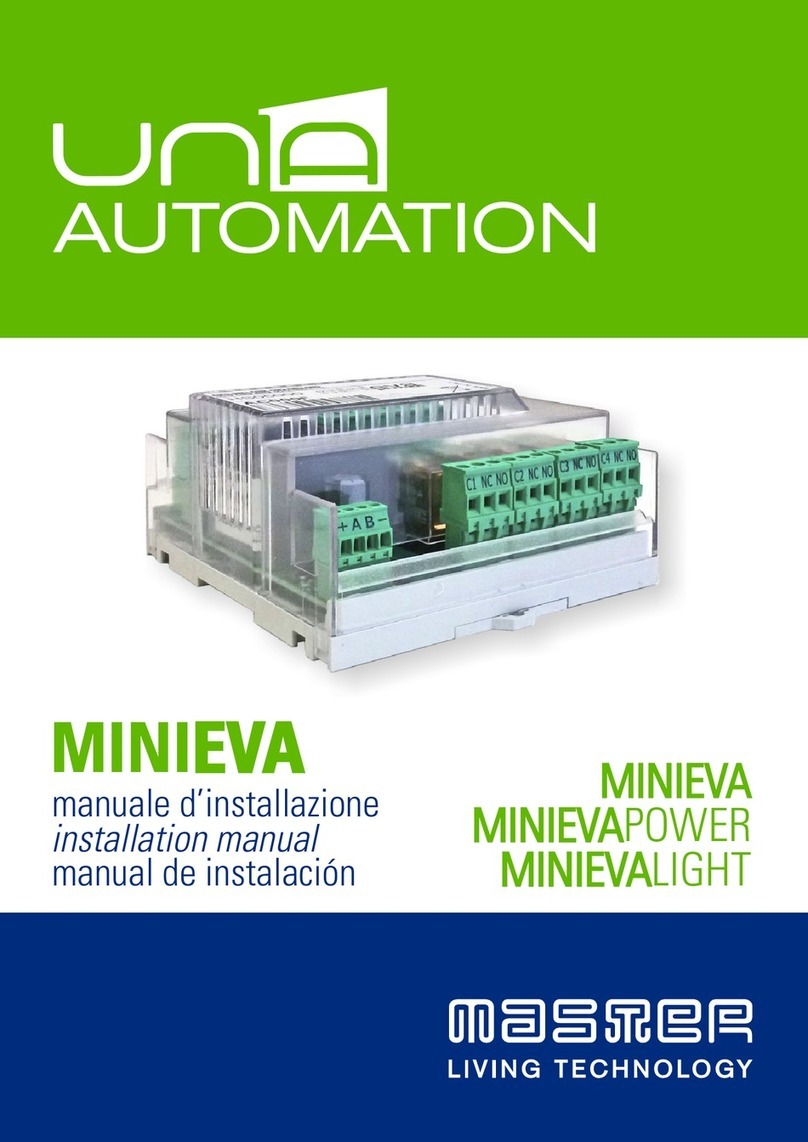 Master UNA AUTOMATION MINIEVA installation manual