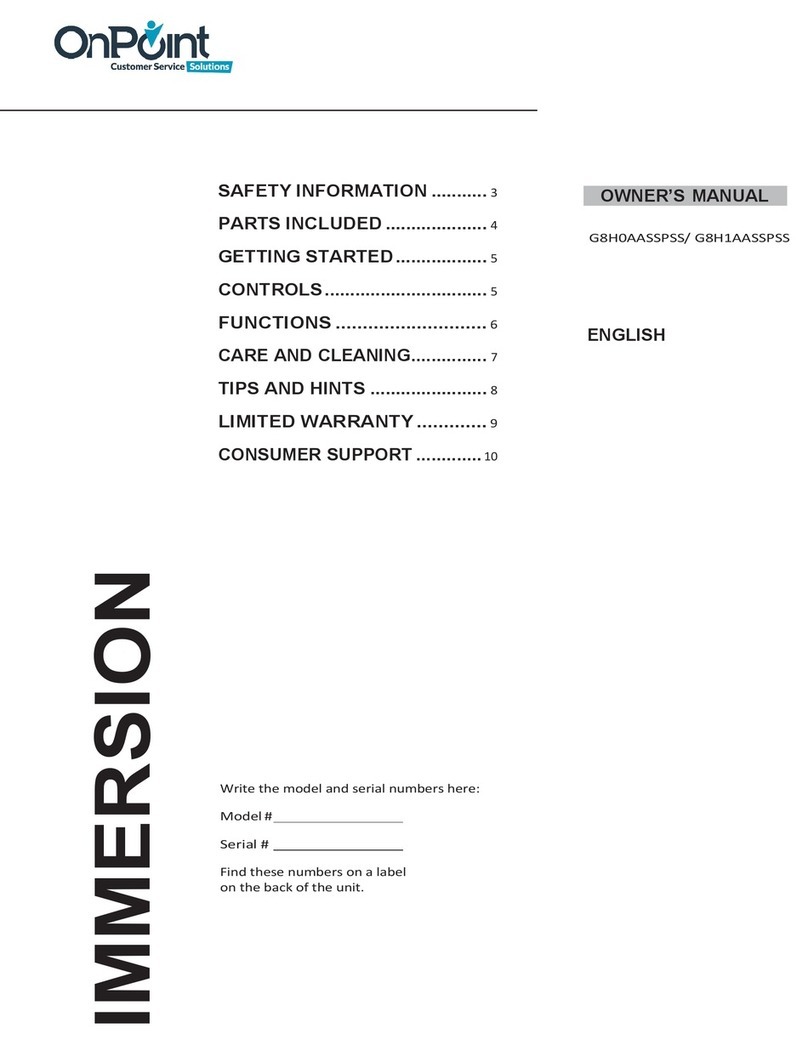 OnPoint G8H0AASSPSS owner's manual