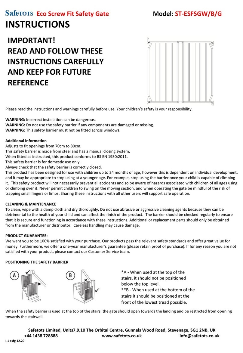 Safetots ST-ESFSGW/B/G instructions