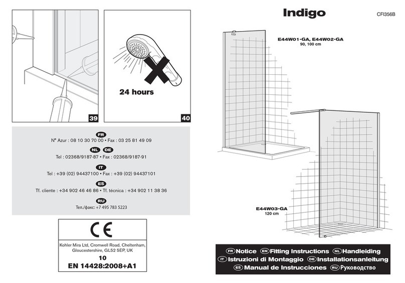 Kohler Mira Indigo E44W01-GA Fitting instructions