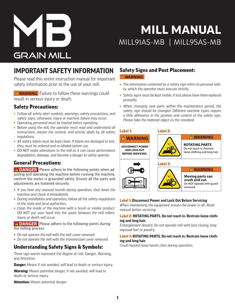 MoreBeer MILL91AS-MB manual