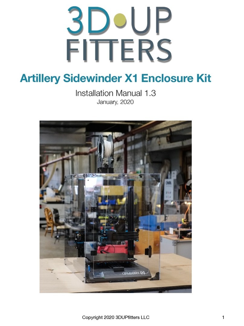 3D Upfitters Artillery Sidewinder X1 Enclosure Kit installation manual