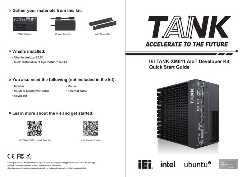 IEI Technology TANK-XM811 quick start guide