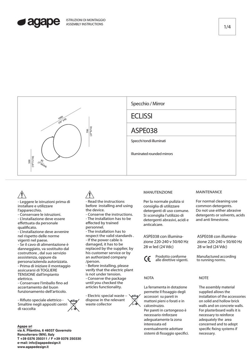 agape Eclissi ASPE038 Assembly instructions
