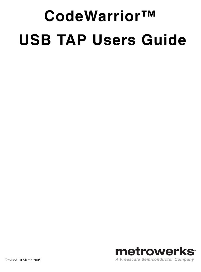 Freescale Semiconductor metrowerks CodeWarrior User manual Freescale Semiconductor metrowerks CodeWarrior User manual
