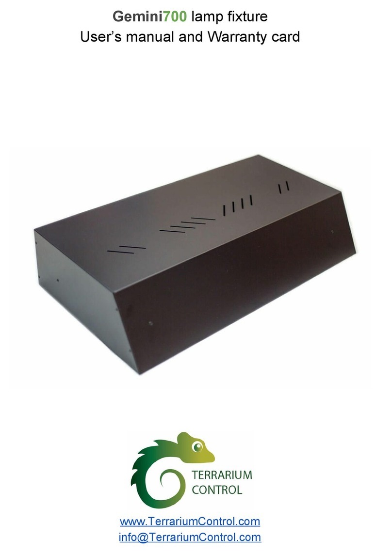 Terrarium Control Gemini700 User manual and warranty