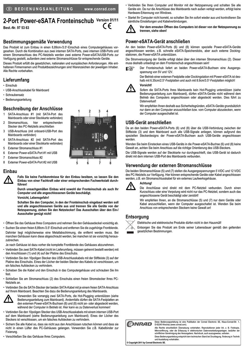 Conrad 97 53 63 operating instructions