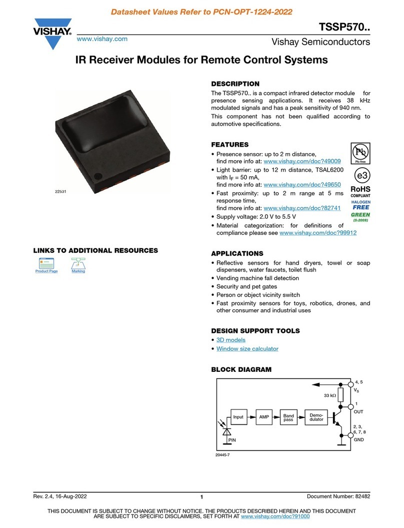 Vishay TSSP570 H Series manual