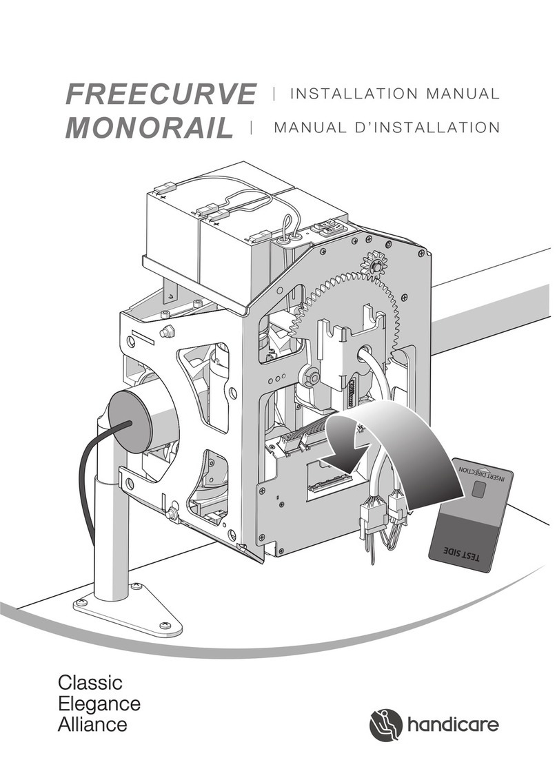 Handicare FREECURVE MONORAIL installation manual