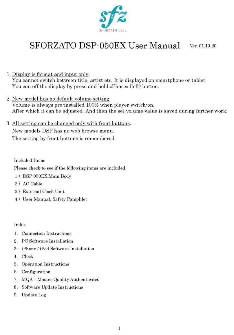 SFORZATO DSP-050EX user manual