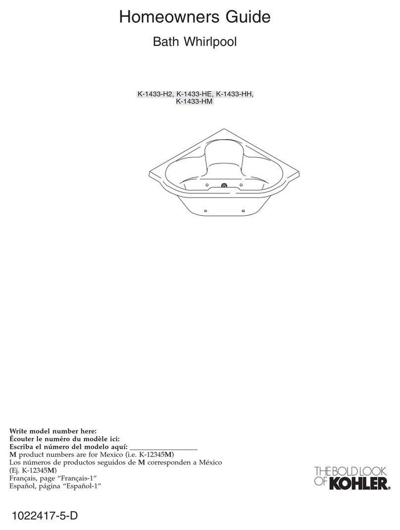 Kohler Whirlpool K-1433-H2 Assembly instructions