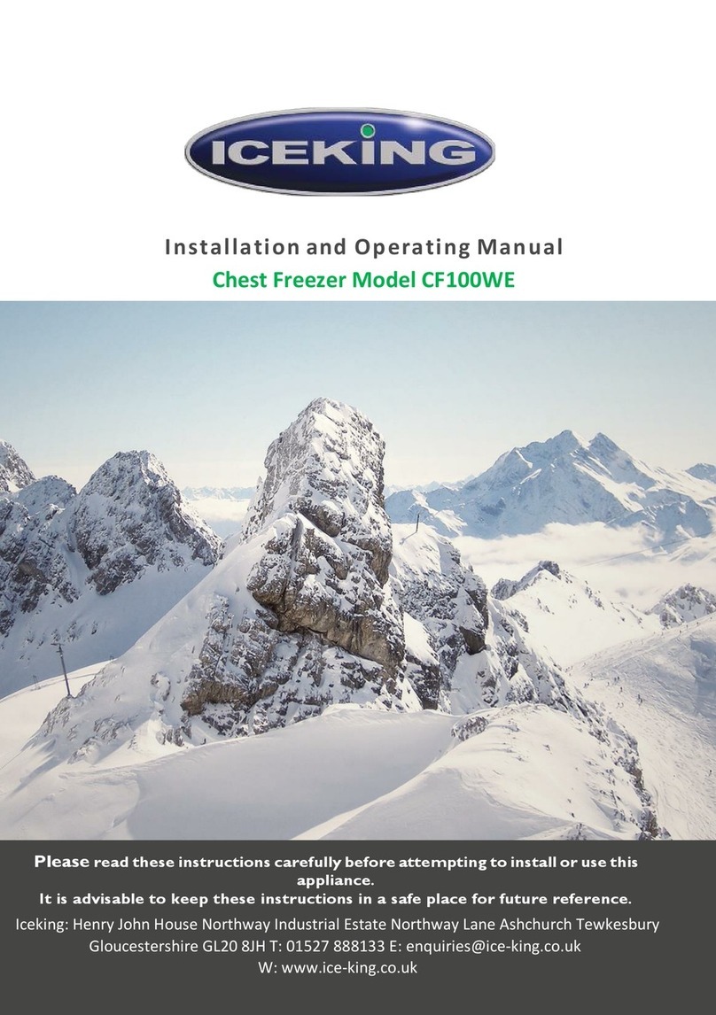 Iceking CF100WE Installation and operating manual
