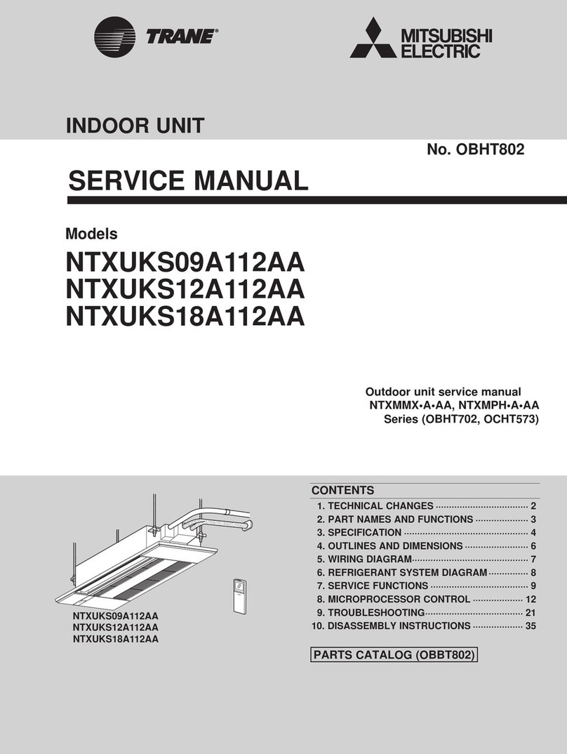 Mitsubishi Electric TRANE NTXUKS09A112AA User manual