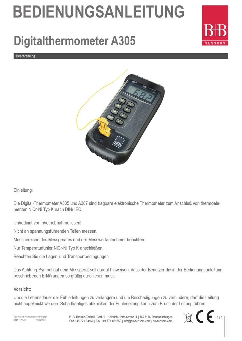 B+B A305 Operation manual