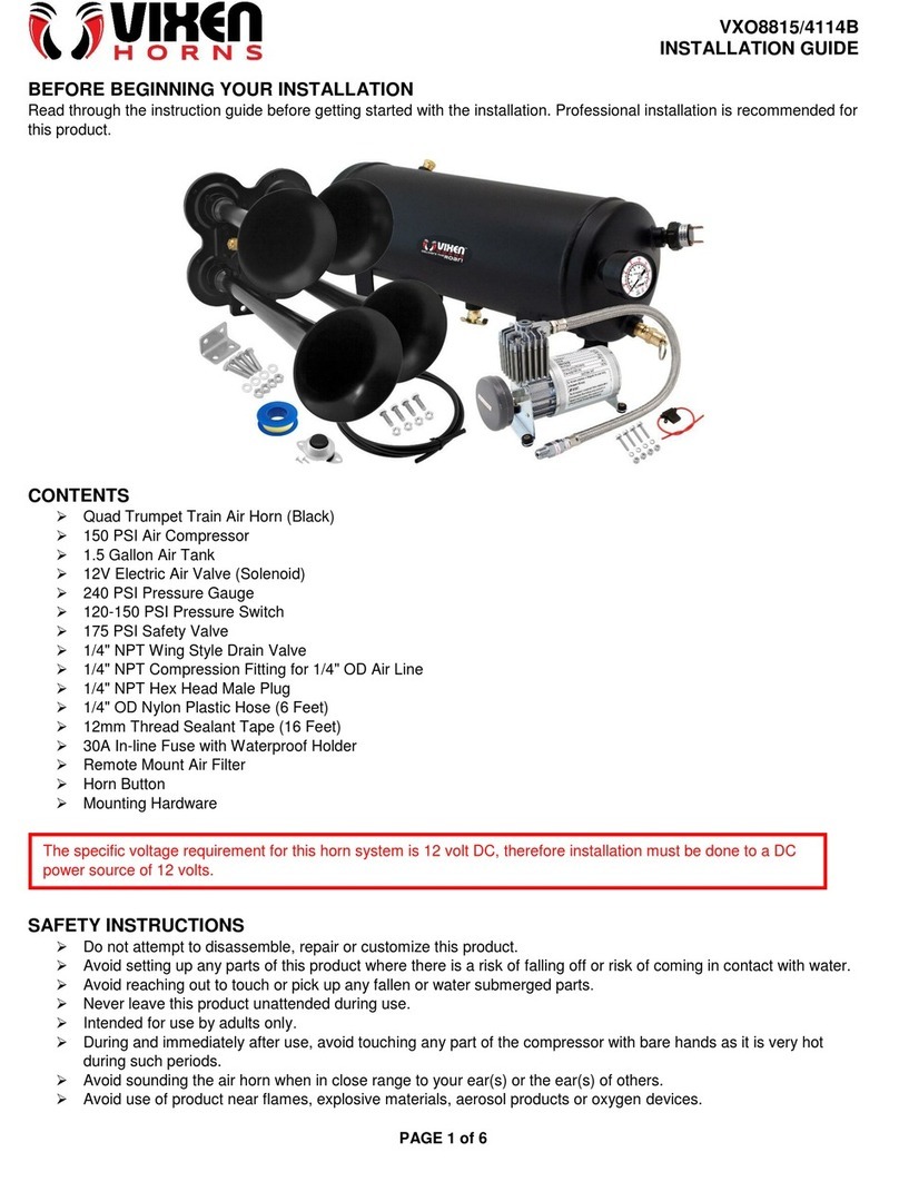 Vixen Horns VXO8815/4114B installation guide
