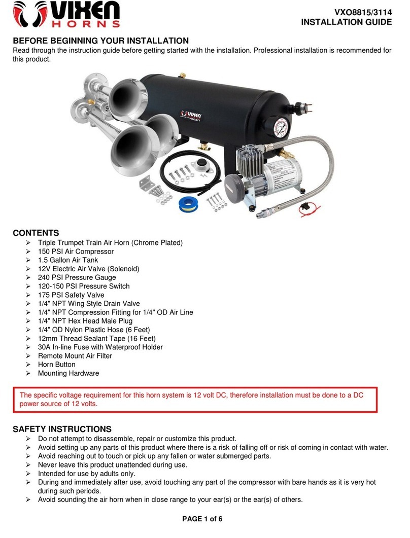 Vixen Horns VXO8815/3114 User manual