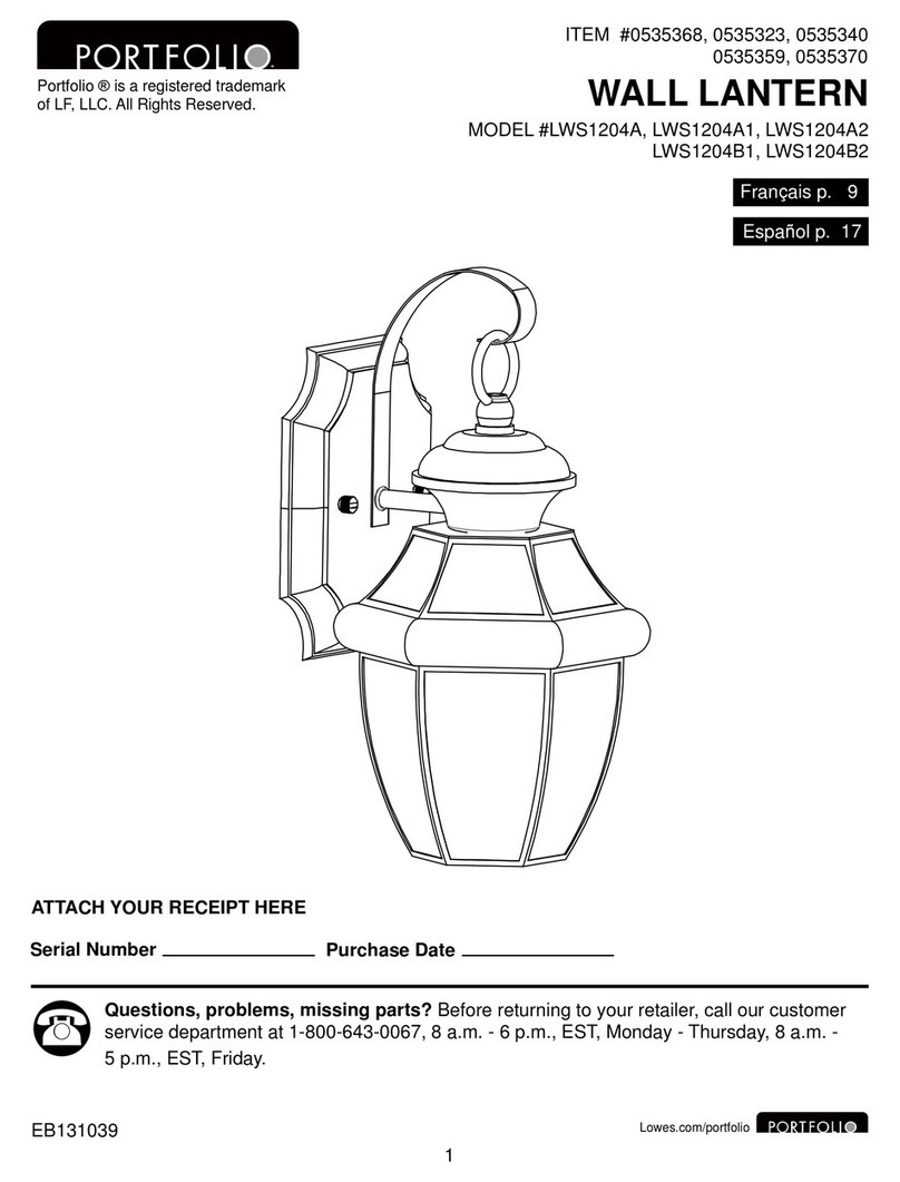 Portfolio LWS1204A installation guide