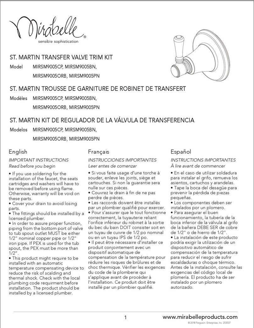 Mirabelle ST. MARTIN MIRSM9005CP User manual