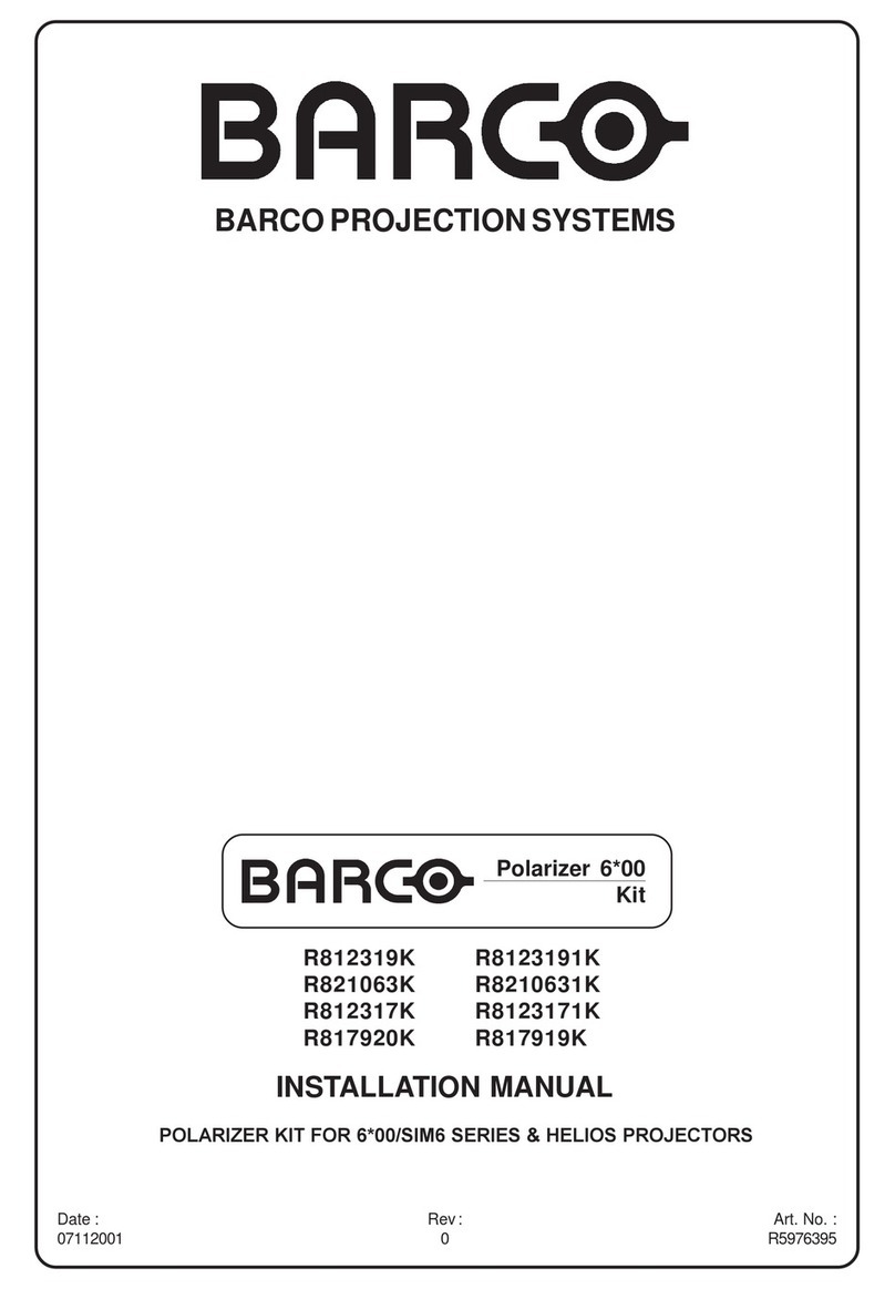 Barco POLARIZER R812319K installation manual Barco POLARIZER R812319K installation manual