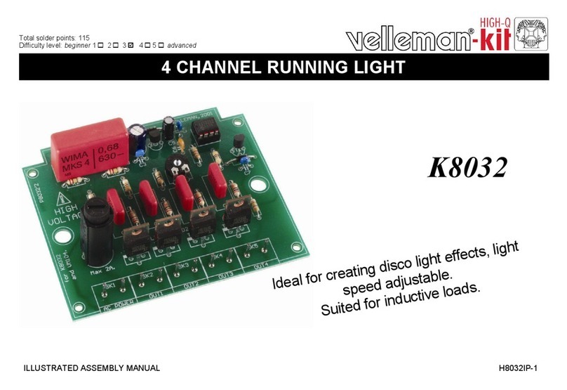Velleman-Kit K8032 Illustrated assembly manual