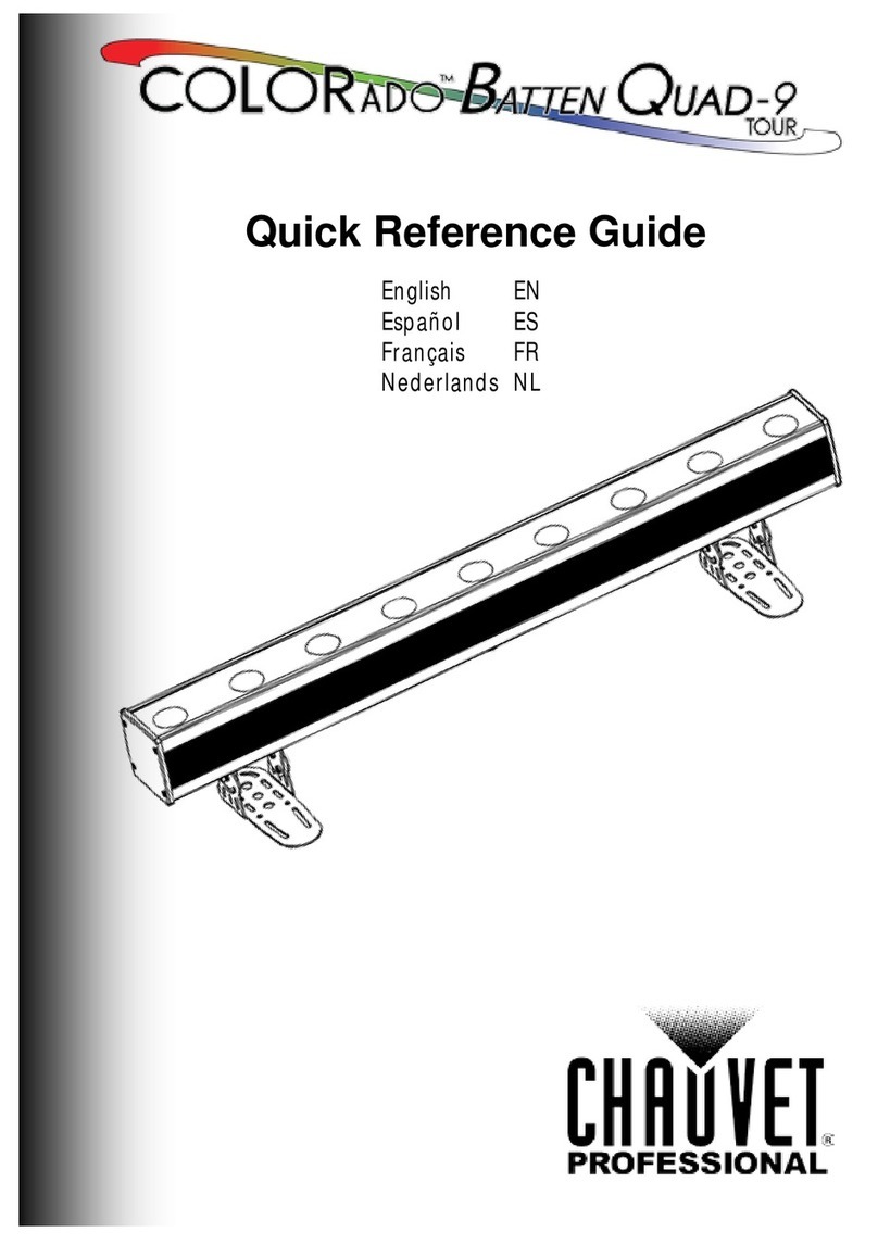 Chauvet Professional COLORADO BATTEN QUAD-9 TOUR Quick reference guide Chauvet Professional COLORADO BATTEN QUAD-9 TOUR Quick reference guide