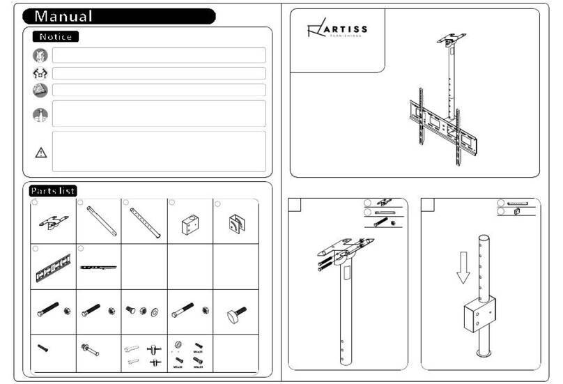 Artiss TV-MOUN-CEIL-6040-BK User manual