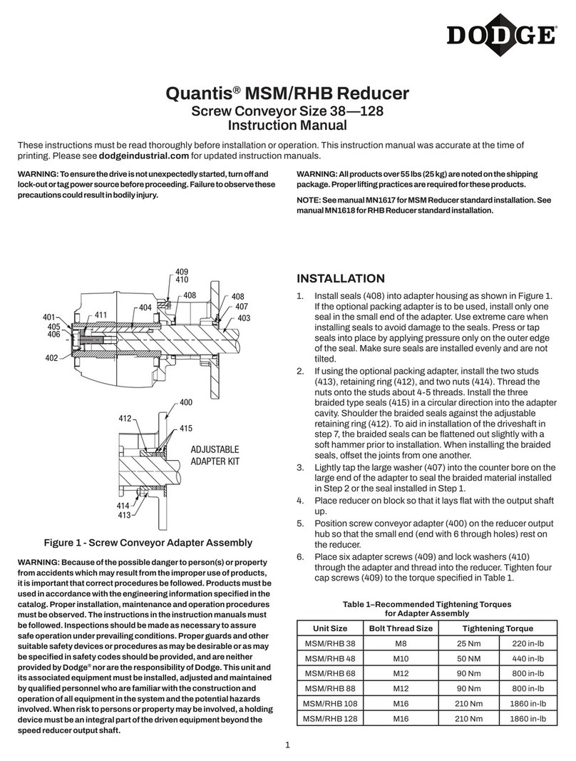 Dodge Quantis MSM/RHB 38 instruction manual Dodge Quantis MSM/RHB 38 instruction manual