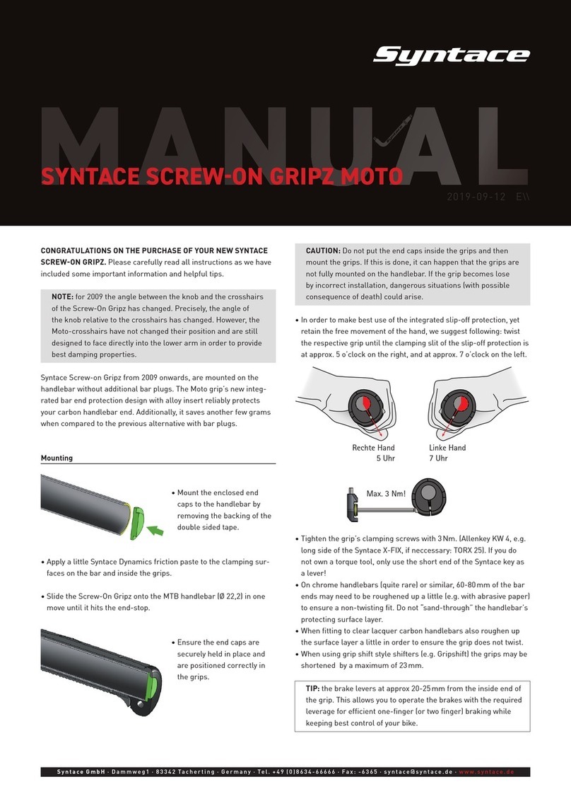 Syntace SCREW-ON GRIPZ MOTO manual