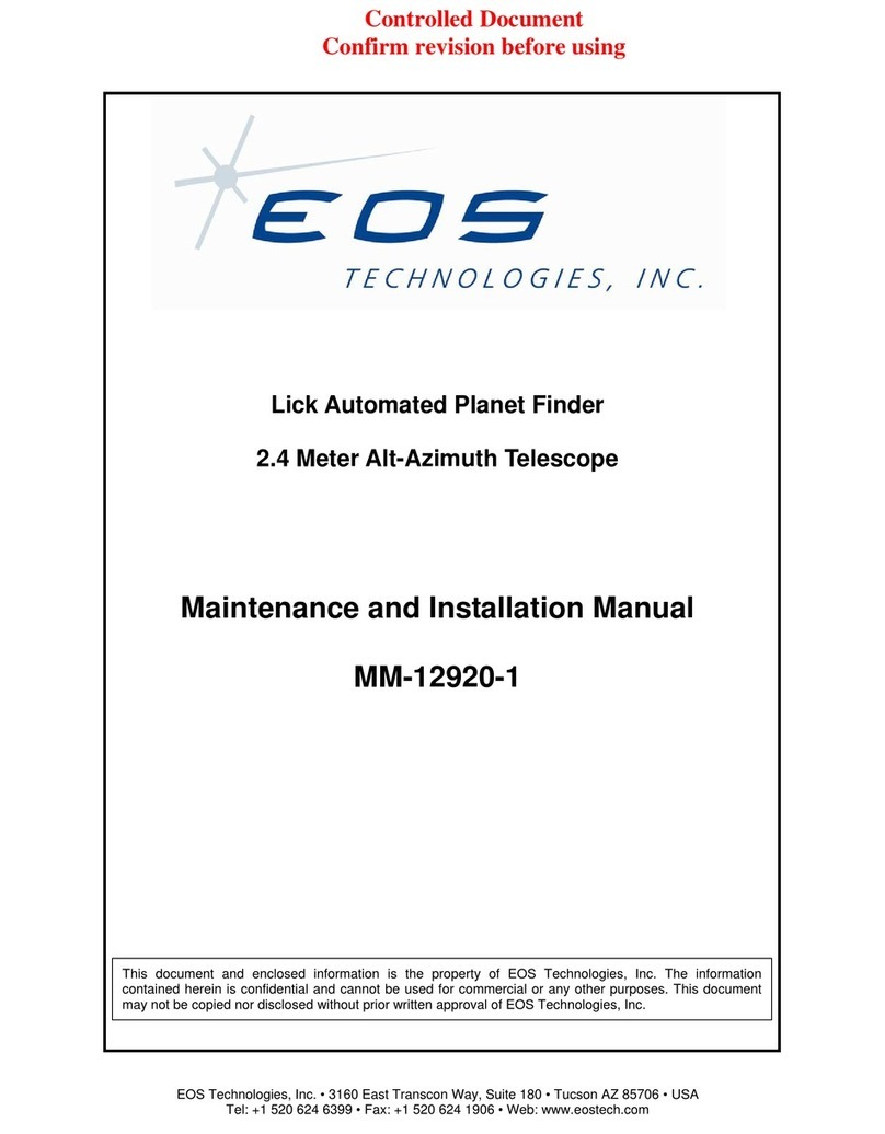 EOS MM-12920-1 Maintenance and installation manual