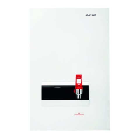 clage Zip Hydroboil 25 quick start guide