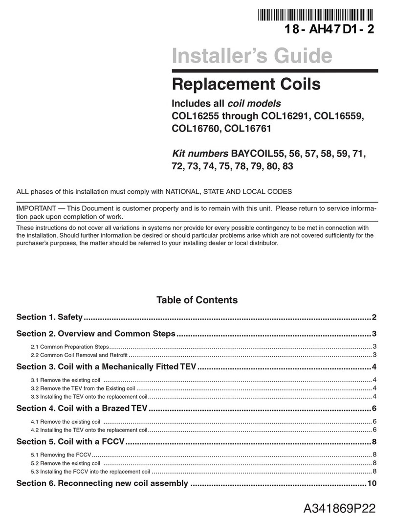 Trane COL16255 Assembly instructions