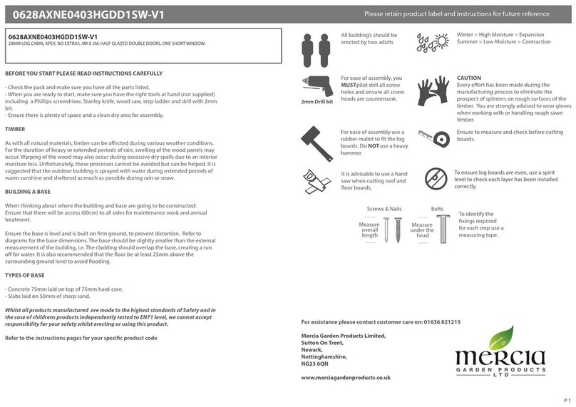 Mercia Garden Products 0628AXNE0403HGDD1SW-V1 manual