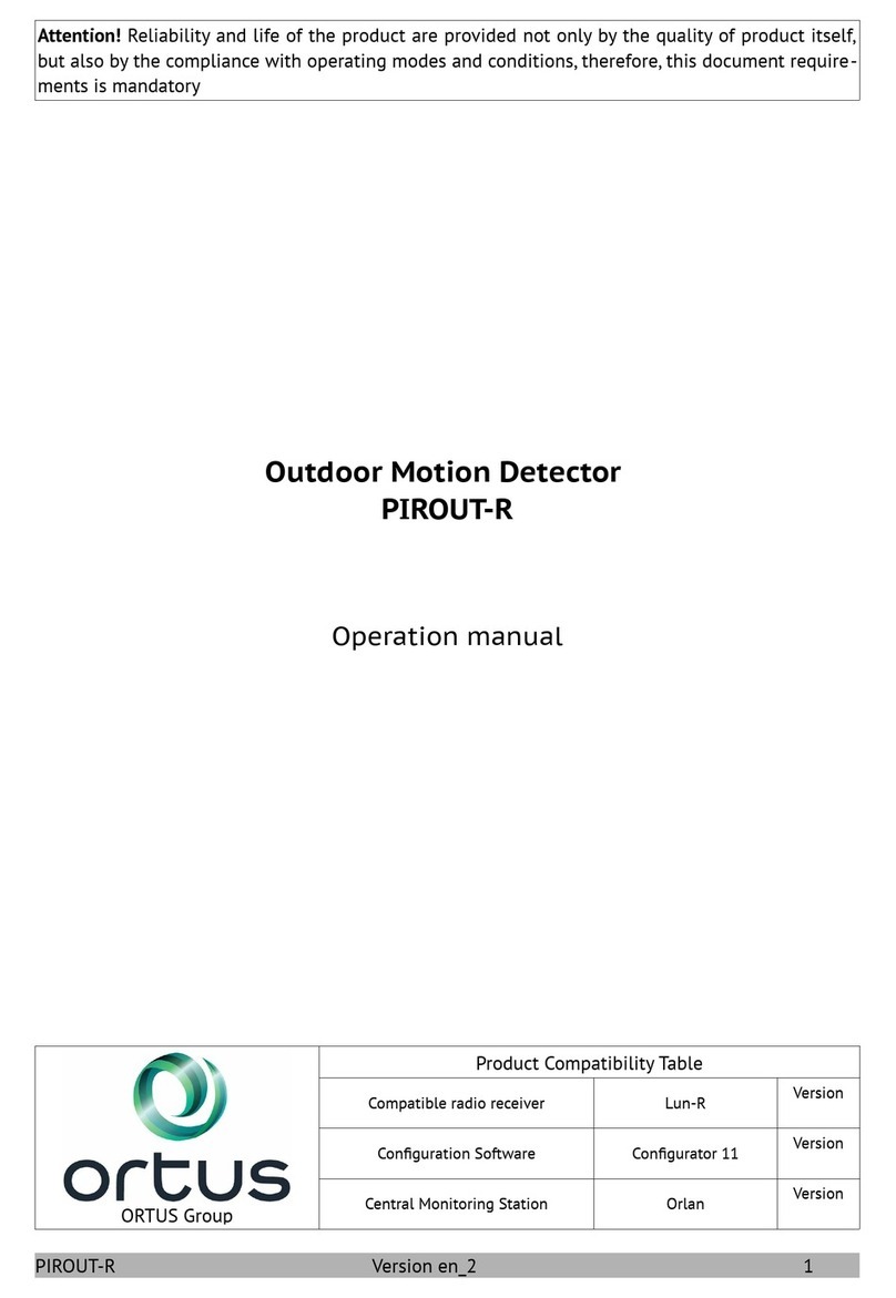 Ortus PIROUT-R Operation manual