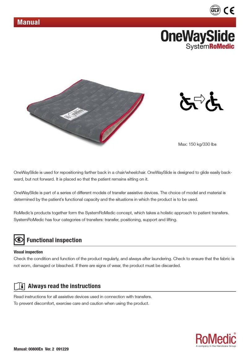 Handicare RoMedic OneWaySlide 2069 User manual