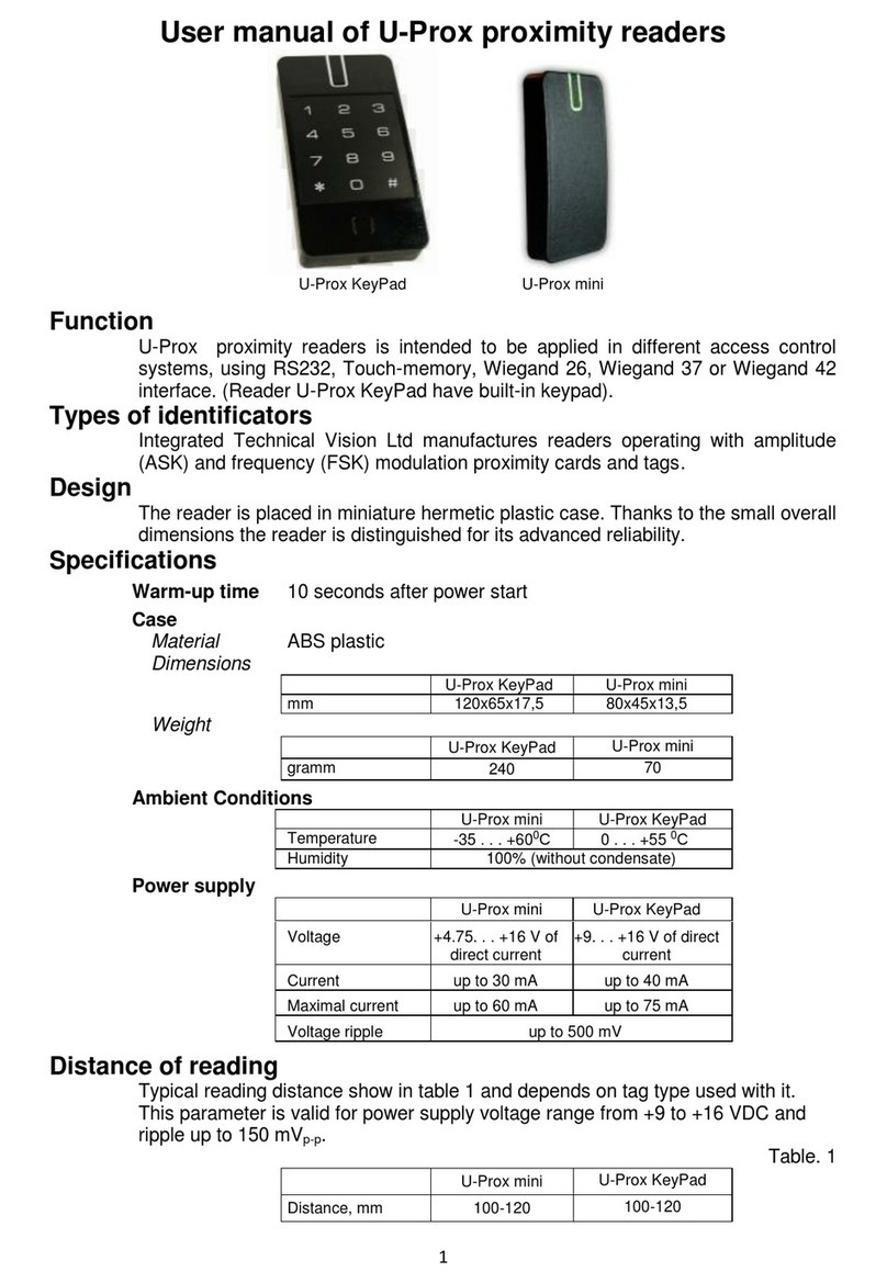 U-Prox KeyPad user manual