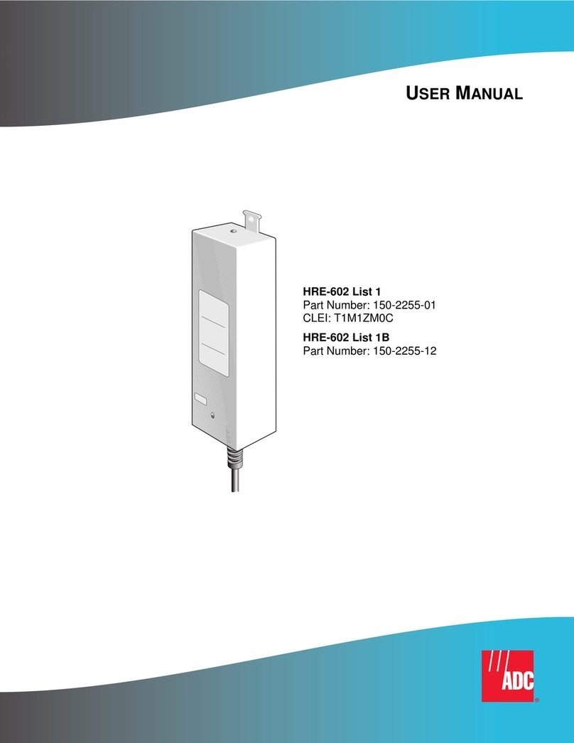 ADC HRE-602 List 1 User manual