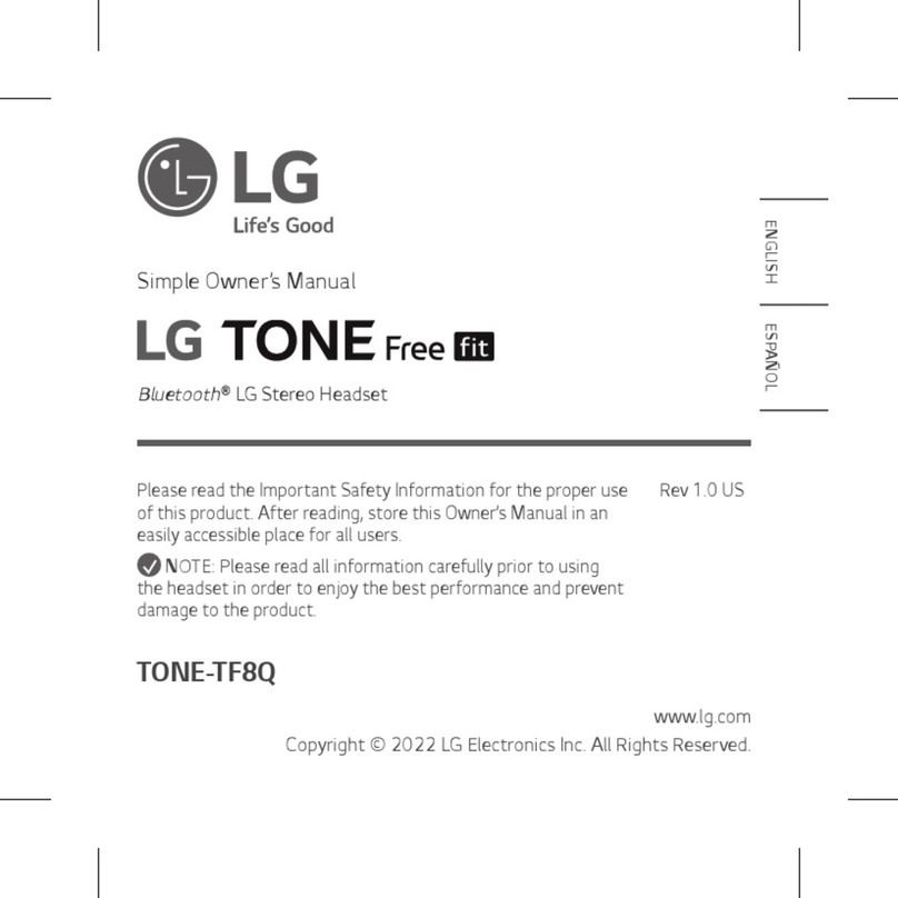 LG TONE Free fit TONE-TF8Q owner's manual