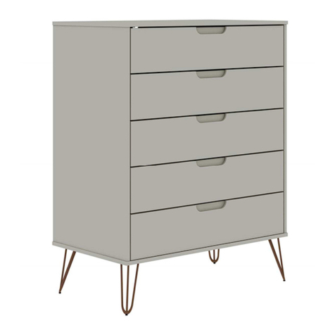 Manhattan Comfort Rockefeller Tall 5-Drawer Dresser User manual