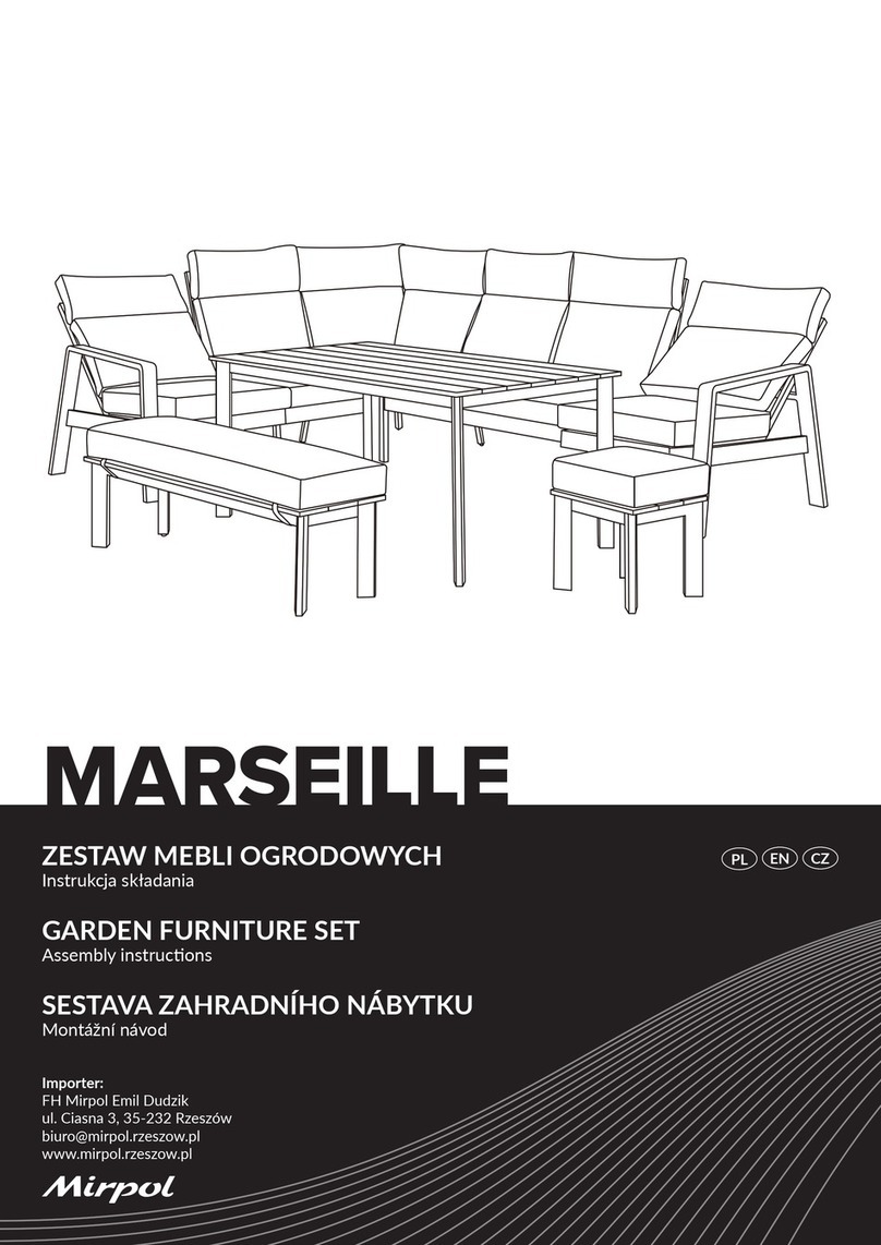 Mirpol MARSEILLE Assembly instructions Mirpol MARSEILLE Assembly instructions