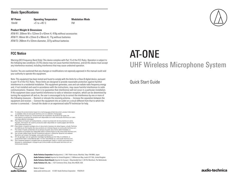 Audio Technica AT-ONE ATW-R1 User manual