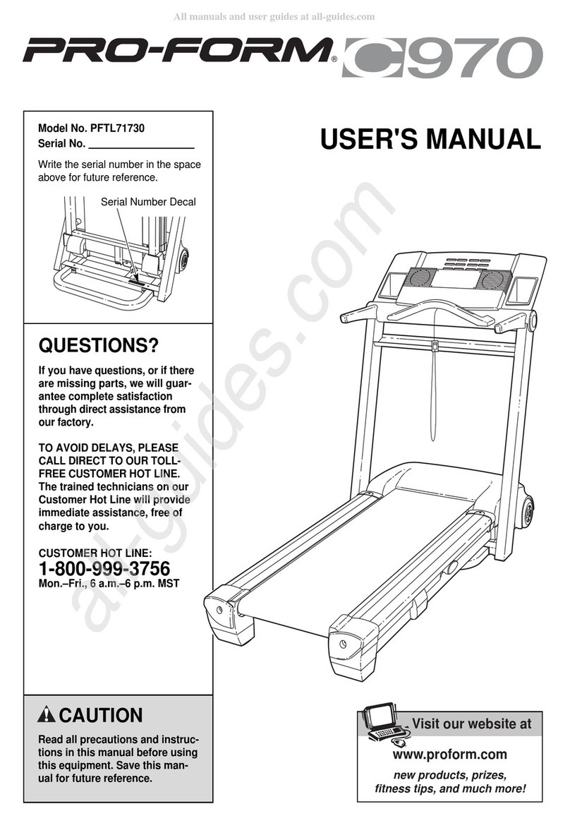Pro-Form C970 User manual